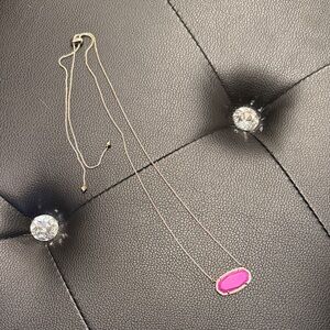 Kendra Scott Bright Pink Pendant Necklace